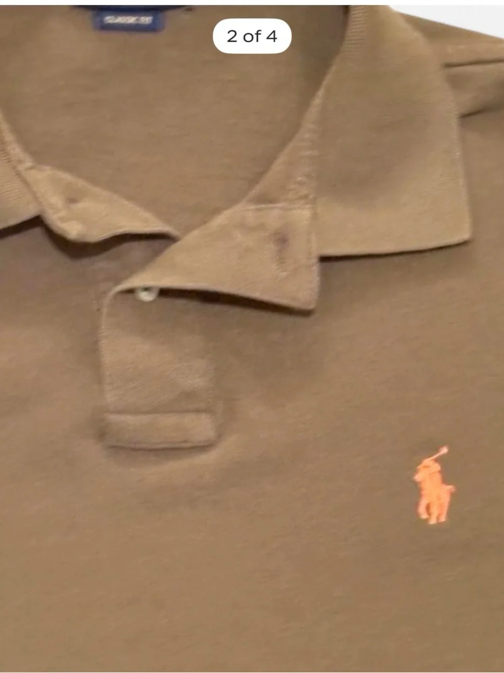 Polo by Ralph Lauren Olive Brown Polo with Orange Pony